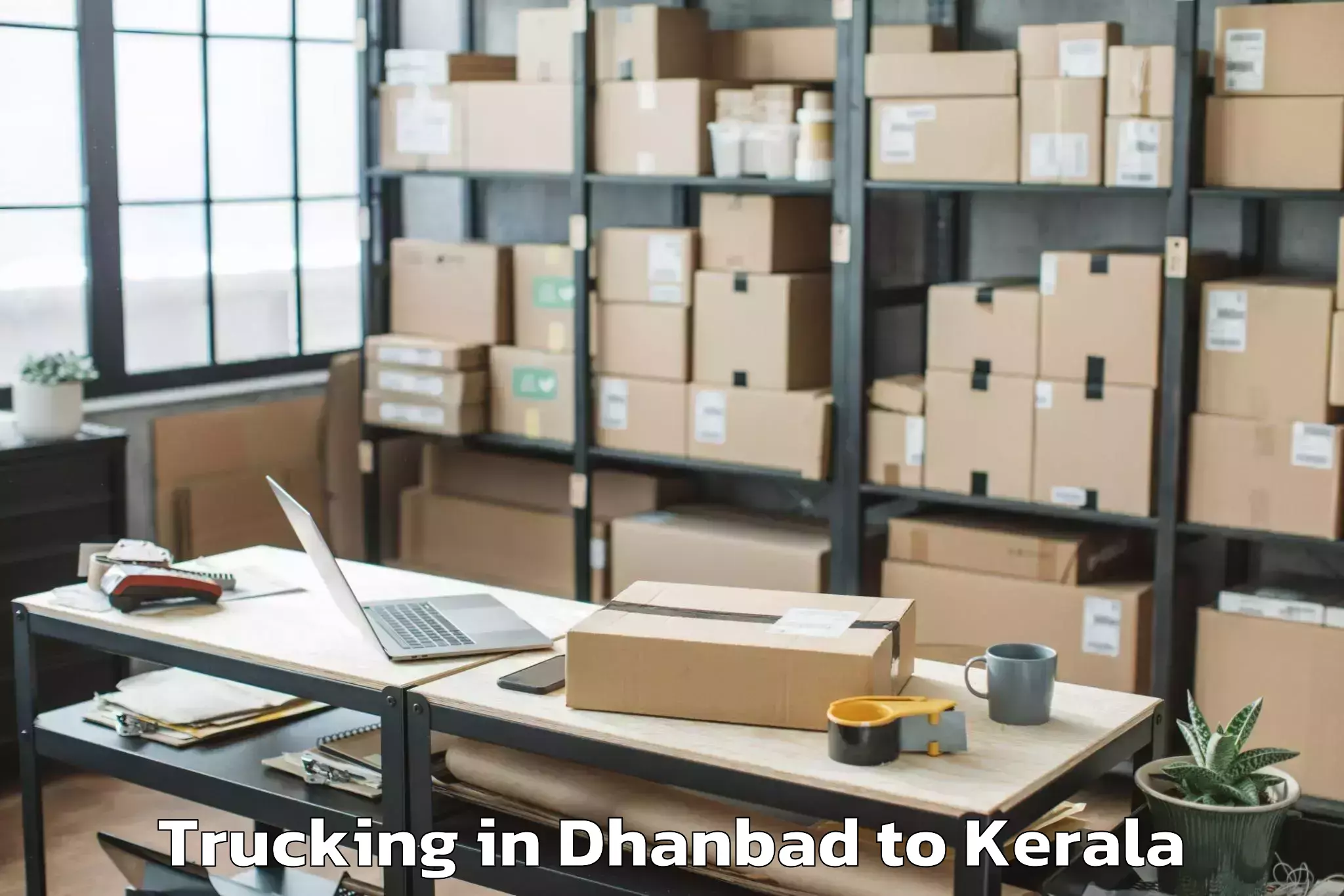 Trusted Dhanbad to Central University Of Kerala K Trucking